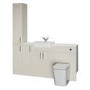 1800mm Beige Toilet and Sink Unit with Storage Units and Square Toilet - Vancouver