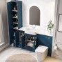 1800mm Blue Toilet and Sink Unit with Storage Units and Square Toilet - Vancouver