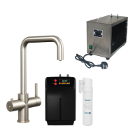 Nickel 4 in 1 Instant Boiling Hot Water Dual lever kitchen Tap with 2L Boiler Filter & 2L Water Chiller Tank - Pronto