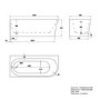 Freestanding Shower Bath Single Ended Left Hand Corner with Brushed Brass Bath Screen 1700 x 750mm - Vigo