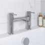 Chrome Shower Bath and Basin Tap Set - Arissa