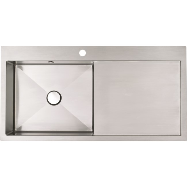 GRADE A2 - Astracast VN10XBHOMESKR Vantage 1.0 Bowl Premium Steel Right Hand Kitchen Sink