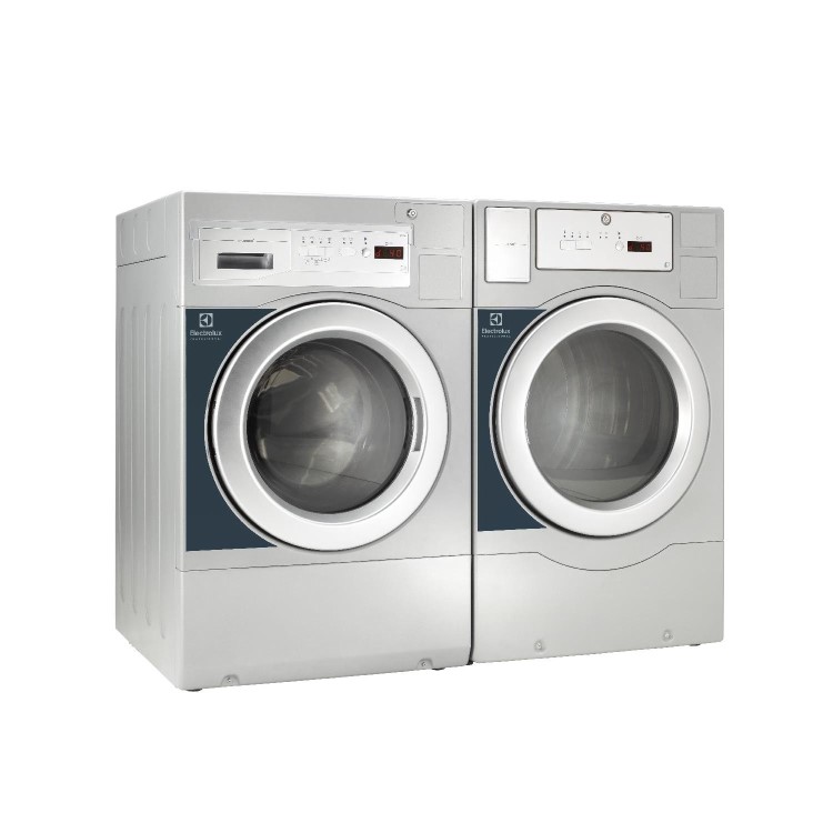Electrolux Professional WE1100P 12kg Smart Washing Machine and myPROXL TE1220E 12kg Smart Vented Dryer With Free Stacking Kit - Stack Kit W + D Bundle