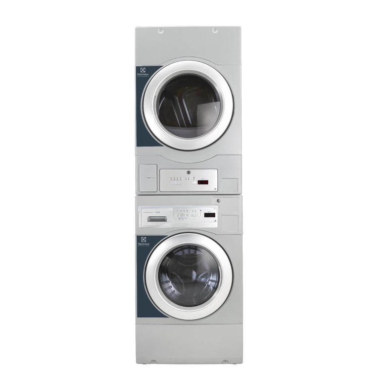 Electrolux Professional WE1100P 12kg Smart Washing Machine and myPROXL TE1220E 12kg Smart Vented Dryer With Free Stacking Kit - Stack Kit W + D Bundle