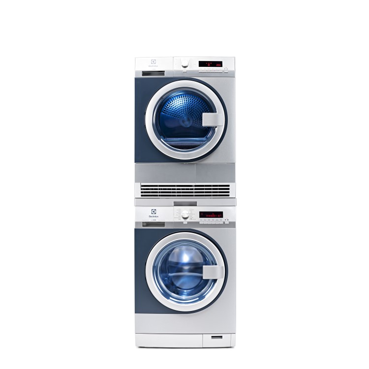 Electrolux Professional WE170P Smart 8kg Washing Machine and TE1120 8kg Smart Condenser Dryer With Free Stacking Kit - STA9S Bundle