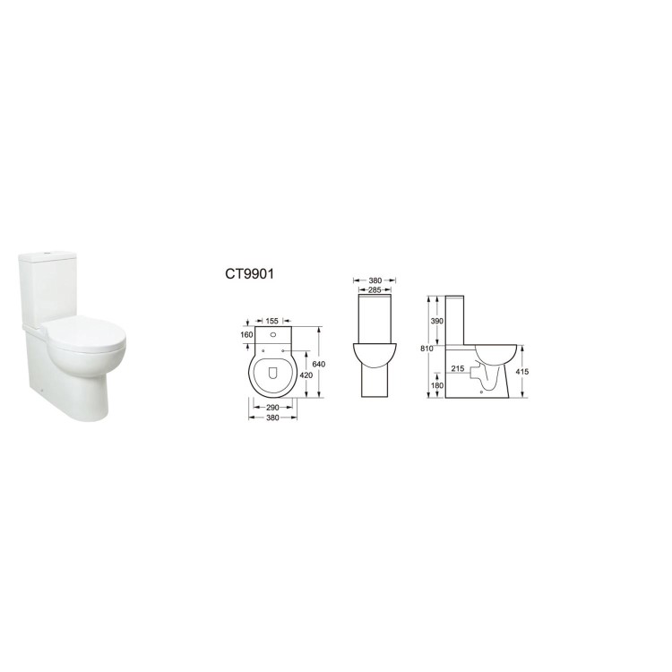 Anise Toilet & Basin Bathroom Suite