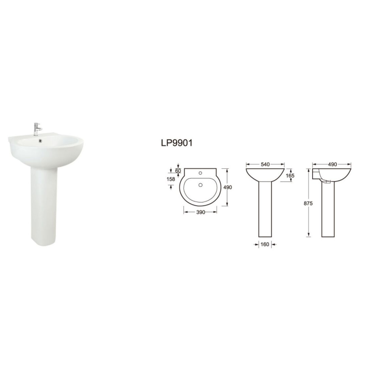 Anise Toilet & Basin Bathroom Suite