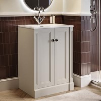 600mm Beige Freestanding Vanity Unit with Basin - Windsor 600mm Beige Freestanding Vanity Unit with Basin - Windsor