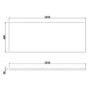 1200mm Blue Freestanding Double Countertop Vanity Unit with Basin and Wood Worktop - Windsor