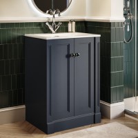 600mm Blue Freestanding Vanity Unit with Basin - Windsor 600mm Blue Freestanding Vanity Unit with Basin - Windsor