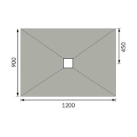 1200x900mm Wet Room Tileable Shower Tray Former 30mm with Square Centre Drain – Live Your Colour