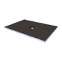 1600x900mm Wet Room Tileable Shower Tray with Wet Room Install & Square Centre Waste Drainage Kit