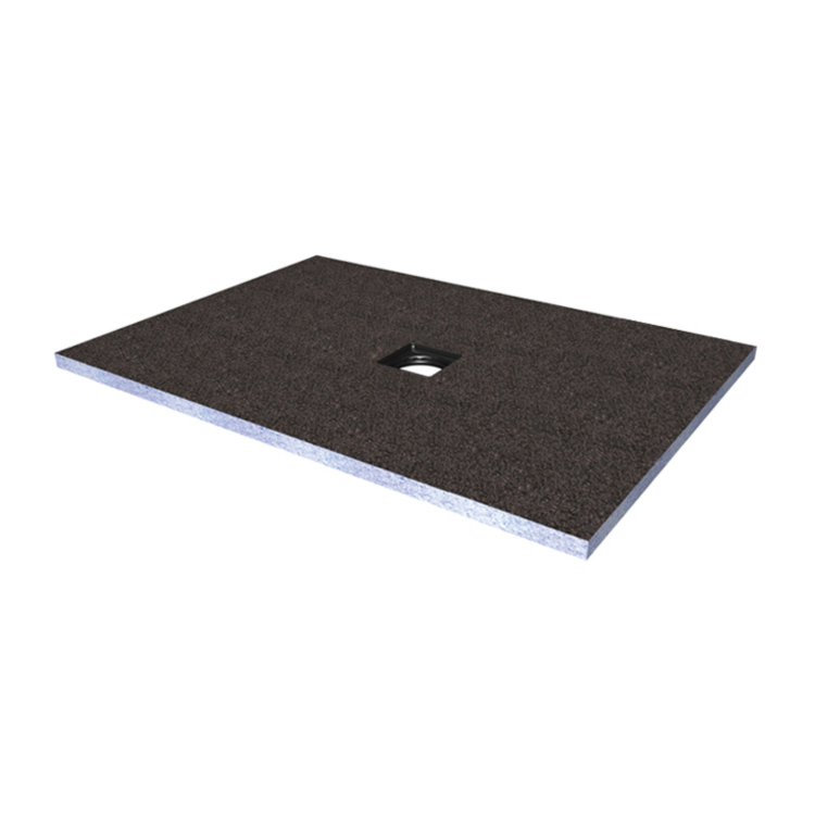 1600x900mm Wet Room Tileable Shower Tray with Wet Room Install & Square Centre Waste Drainage Kit