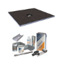 900x900mm Wet Room Tileable Shower Tray with Wet Room Install & Square Centre Waste Drainage Kit