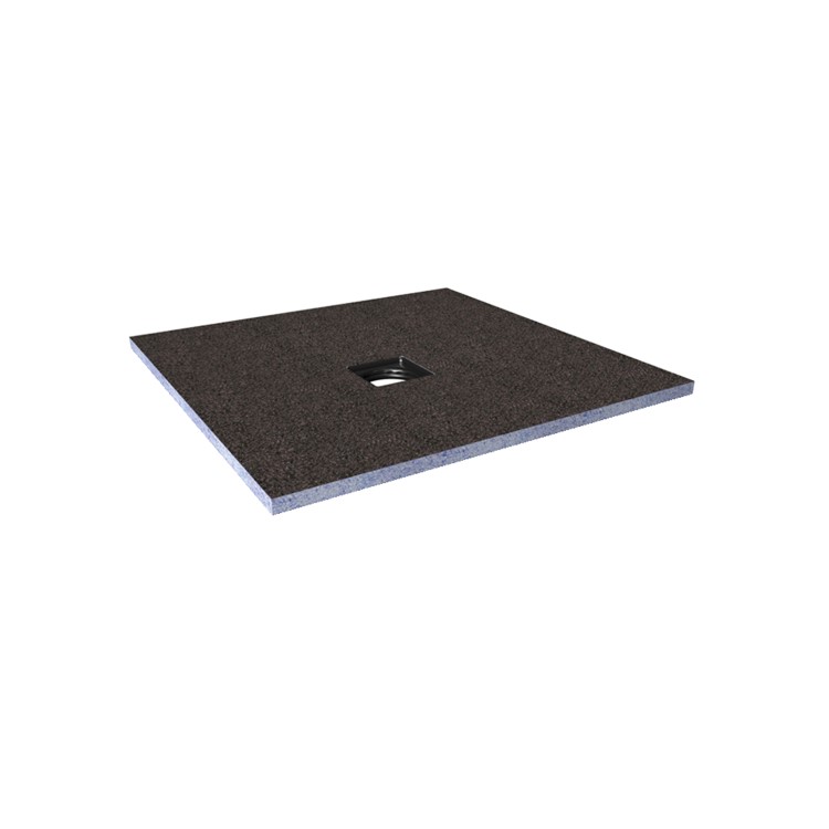 900x900mm Wet Room Tileable Shower Tray with Wet Room Install & Square Centre Waste Drainage Kit