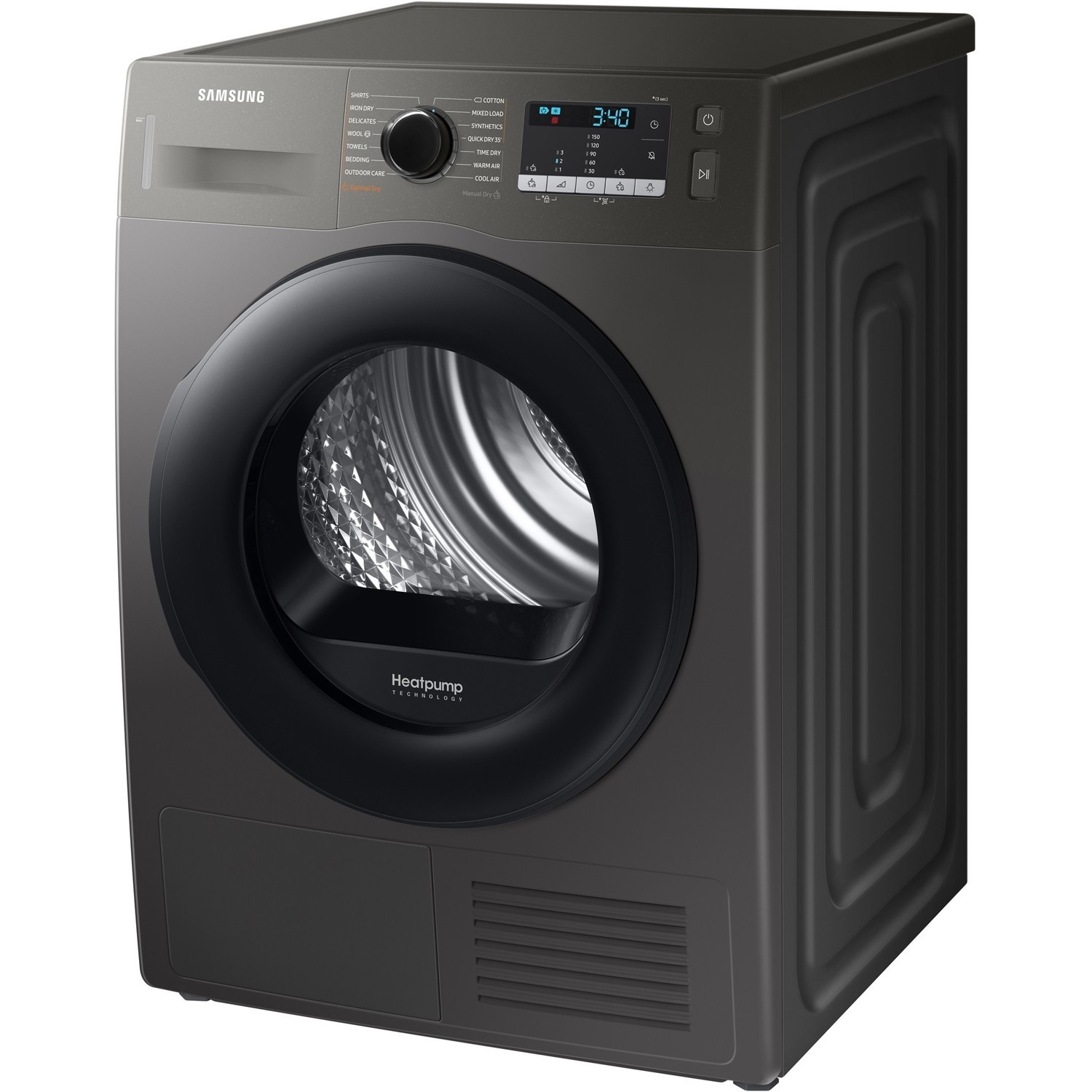 Samsung 9kg Freestanding Heat Pump Tumble Dryer Graphite DV90TA040AN