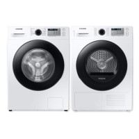 Samsung 9kg Freestanding Washing Machine and 9kg Freestanding Heatpump Tumble Dryer - White