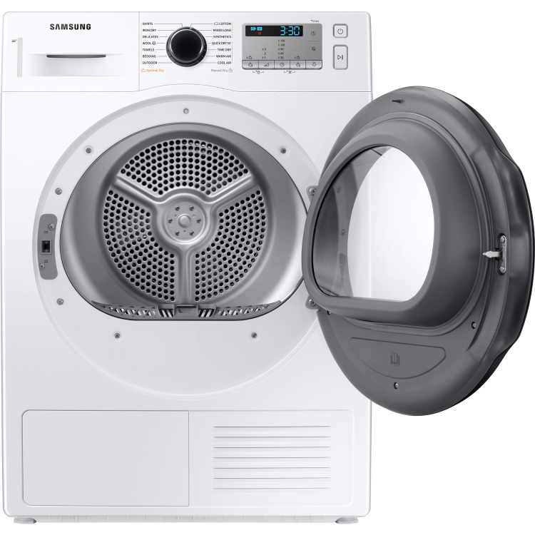 Refurbished Samsung DV90TA040AH/EU Freestanding Heat Pump 9KG Tumble Dryer White