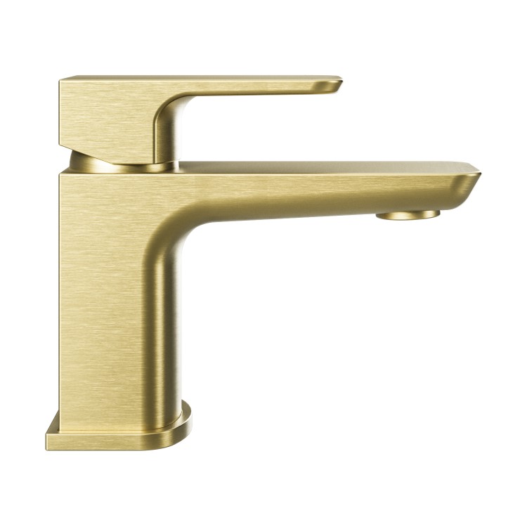 Zana Brushed Brass Cloakroom Basin Mixer Tap & Freestanding Tap Pack