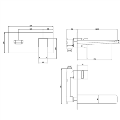Brushed Brass Wall Mounted Basin Tap - Zana