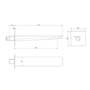 Chrome 2 Outlet Thermostatic Bath Mixer Shower Set With Hand Shower and Bath Filler Spout - Zana