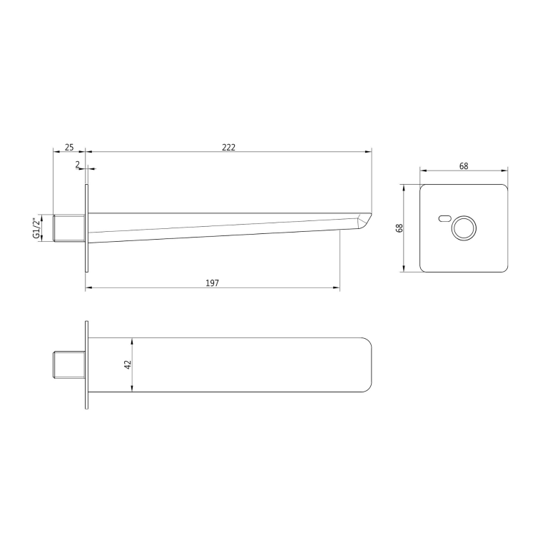 Chrome 2 Outlet Thermostatic Bath Mixer Shower Set With Hand Shower and Bath Filler Spout - Zana