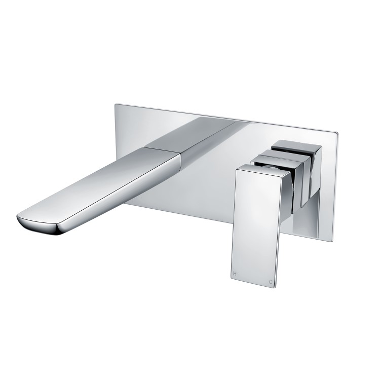 Chrome Tall basin tap and wall mounted bath filler tap pack - Zana