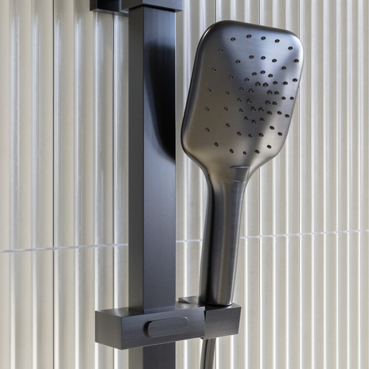 Gunmetal Bathroom Taps Pack With Shower - Zana