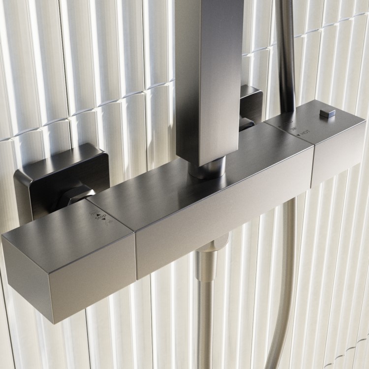 Gunmetal Bathroom Taps Pack With Shower - Zana