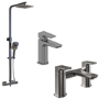 Gunmetal Bathroom Taps Pack With Shower - Zana