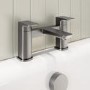 Gunmetal Grey Basin And Bath Tap Pack - Zana