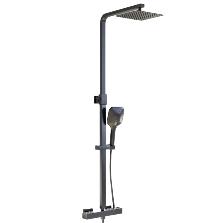 Gunmetal Bathroom Taps Pack With Shower - Zana