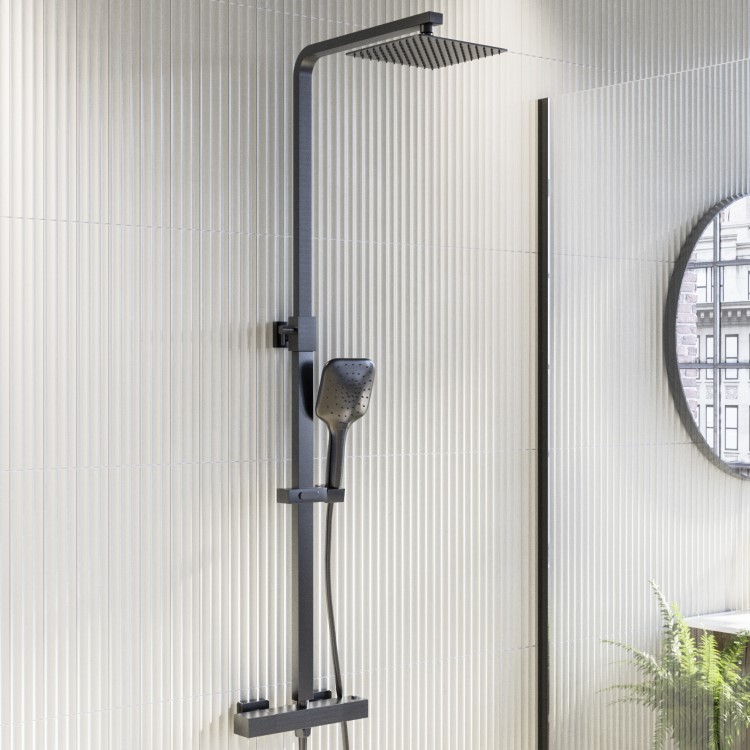 Gunmetal Bathroom Taps Pack With Shower - Zana