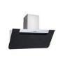 electriQ 90cm Angled Cooker Hood - Black and Steel