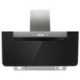 electriQ 90cm Angled Cooker Hood - Black and Steel