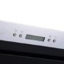 electriQ 90cm Angled Cooker Hood - Black and Steel