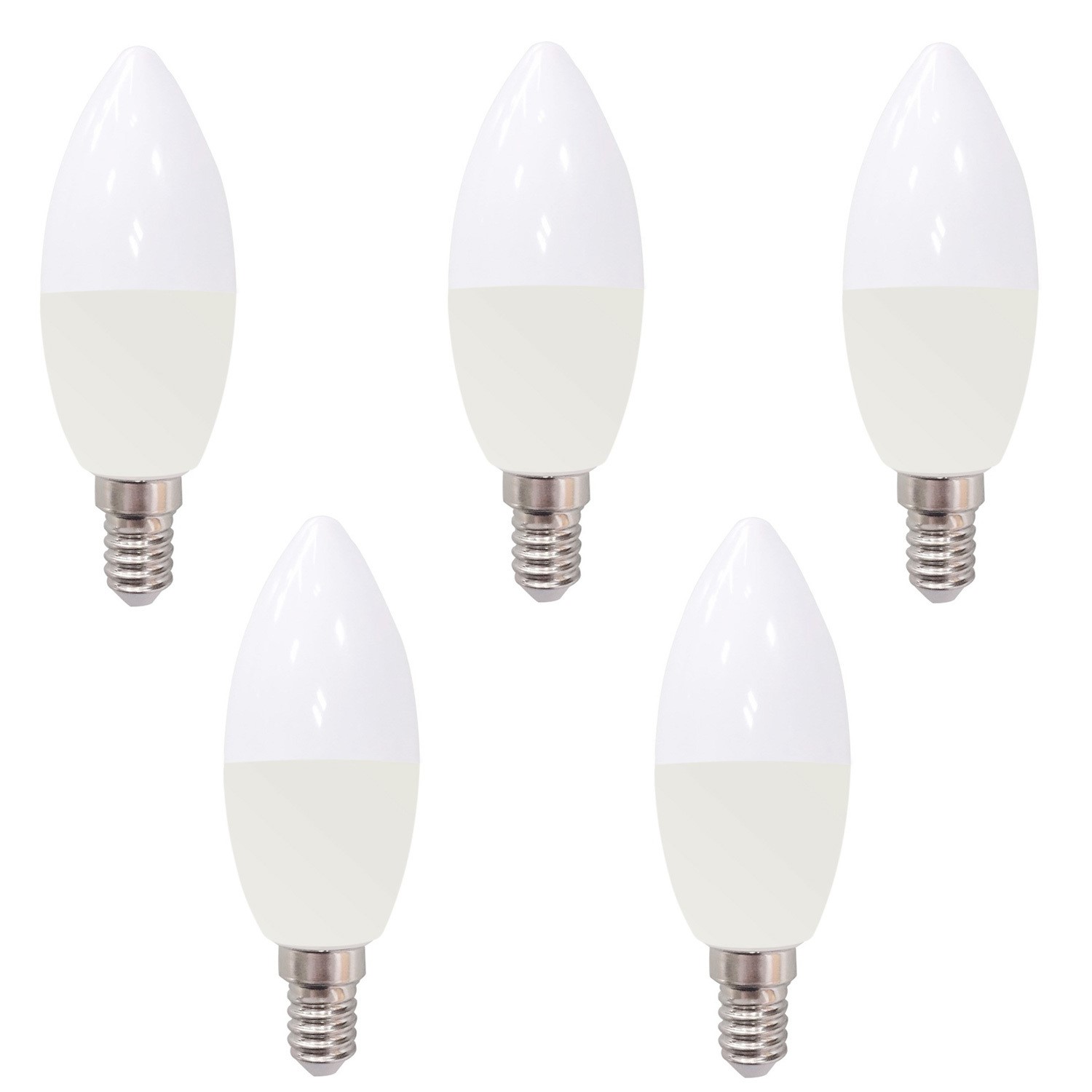 electriQ Smart dimmable colour Wifi Bulb with E14 screw ending - Alexa & Google Home compatible - 5 