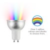 electriQ Smart dimmable colour Wifi Bulb with GU10 short spotlight fitting - Alexa &amp; Google Home compatible - 10 Pack