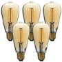 electriQ Smart dimmable Wifi filament bulb with E27 screw fitting - 5 Pack