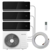 electriQ iQool Multi-Split 3 x 9000 BTU Smart Split Air Conditioner with Heat Pump Black and Full Installation Included