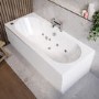 Double Ended Whirlpool Spa Bath with 8 Chrome Whirlpool Jets 1700 x 750mm - Burford