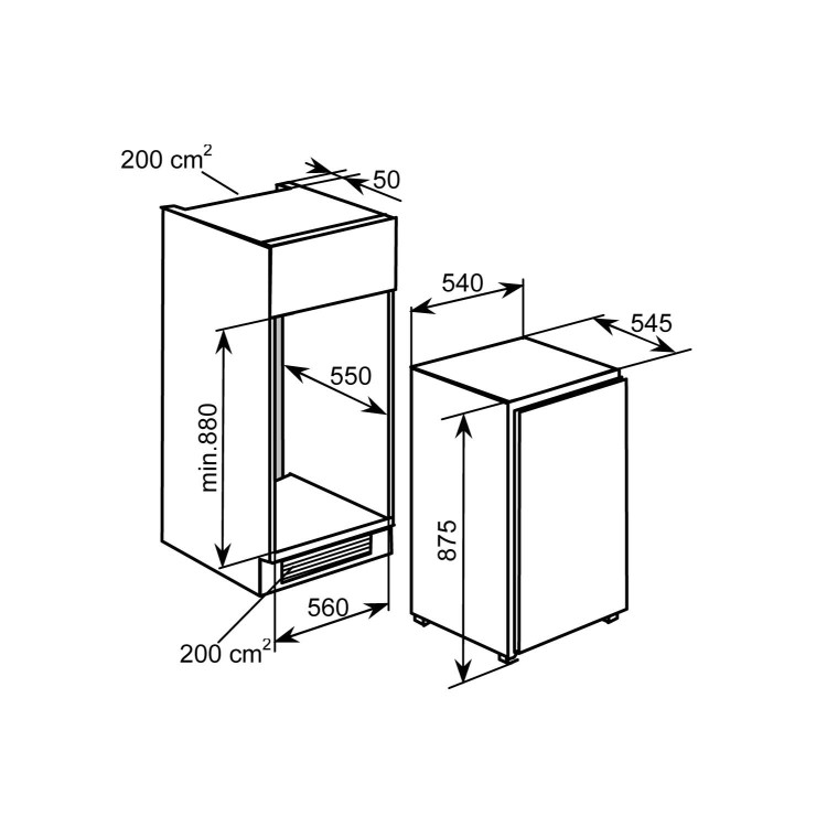 Baumatic BV12.5 In-column Integrated Freezer