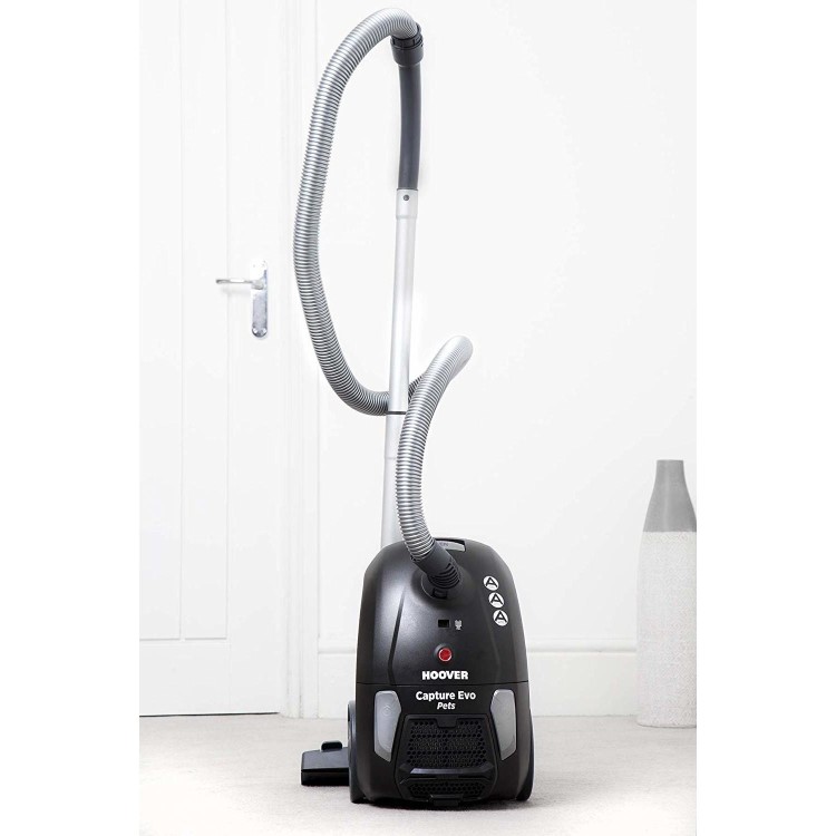 GRADE A1 - Hoover BV71CP20 Capture Evo Pets 700W Bagged Cylinder Vacuum Cleaner - Black