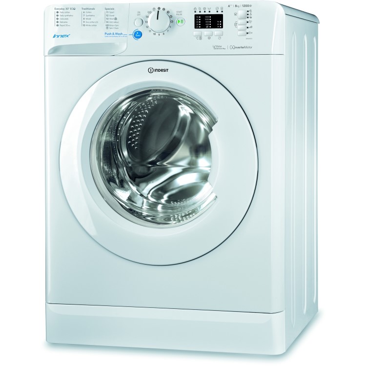Indesit BWA81283XW Innex 8kg 1200rpm Freestanding Washing Machine White