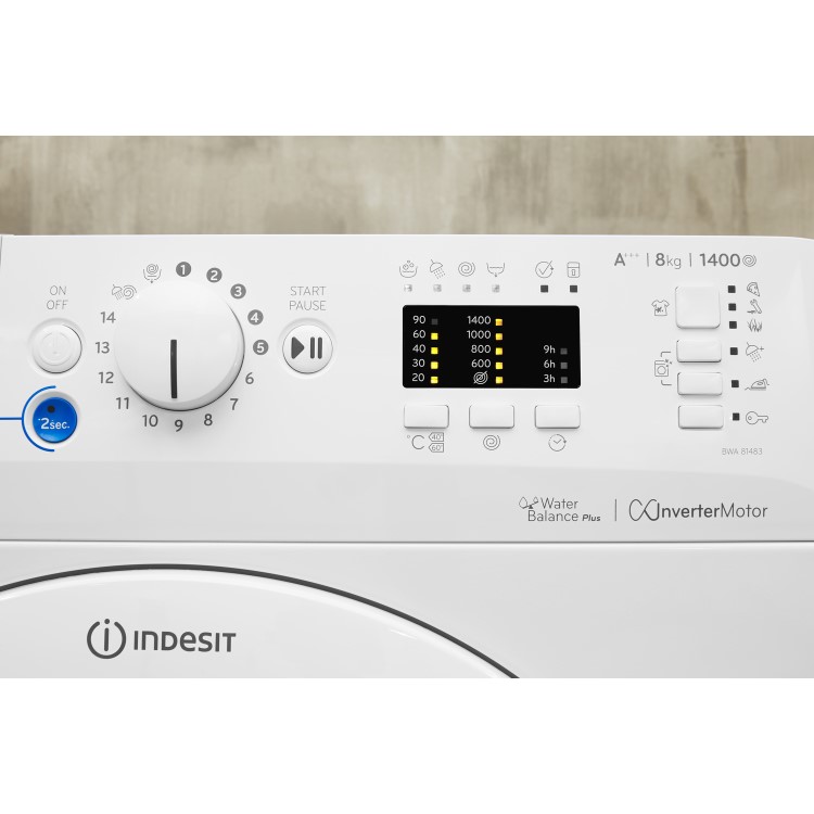 GRADE A2 - INDESIT BWA81483XW Innex 8kg 1400rpm Freestanding Washing Machine - White
