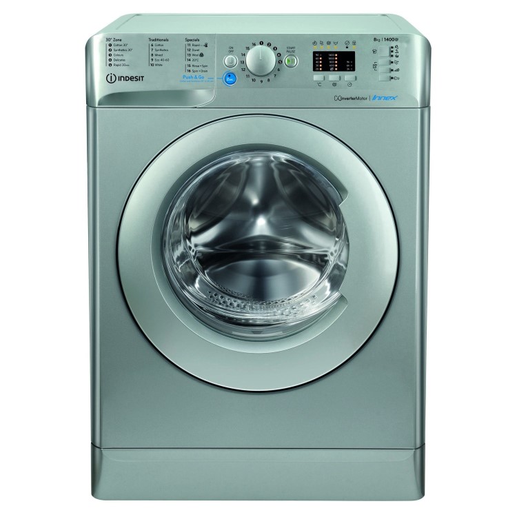Indesit Innex BWA81483XSUKN 8kg 1400rpm Freestanding Washing Machine - Silver