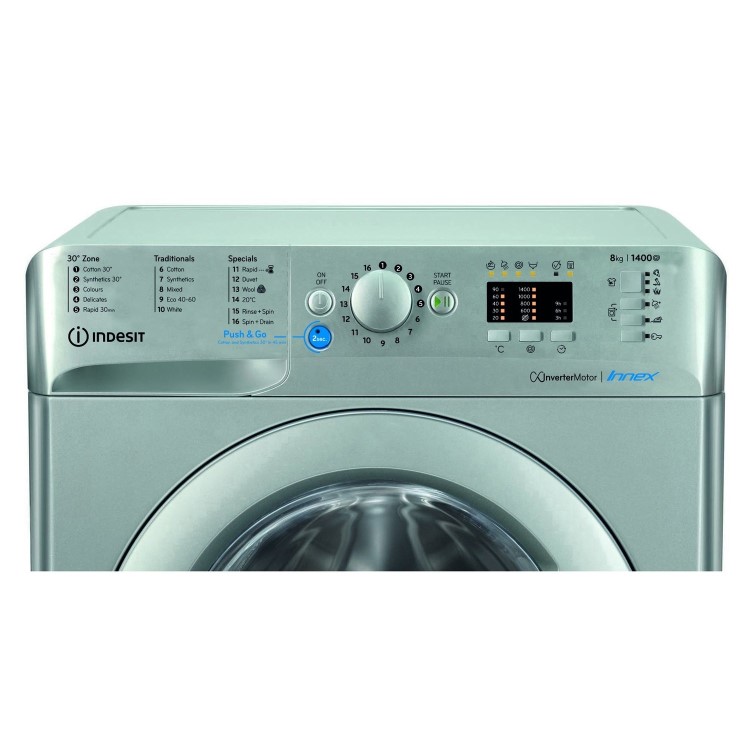 Indesit Innex BWA81483XSUKN 8kg 1400rpm Freestanding Washing Machine - Silver