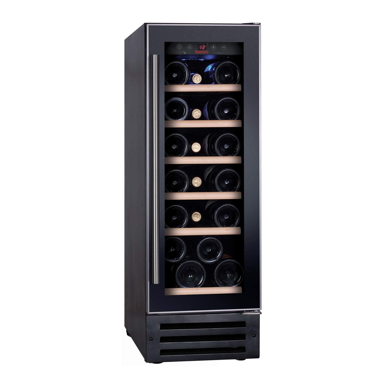 Baumatic BWC305SS 30cm 19 Bottle Electronic Wine Cooler With Builtin