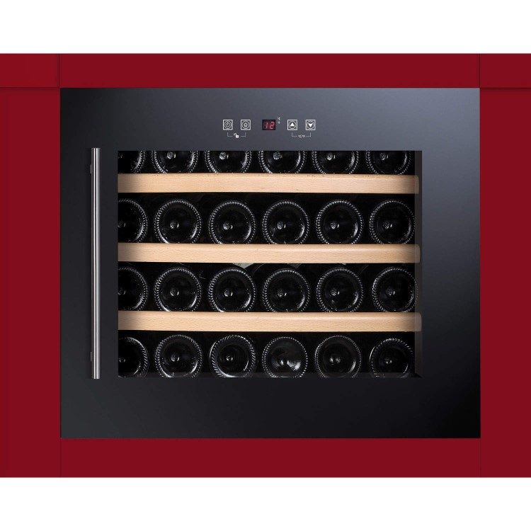 Baumatic BWC455BGL 24 Bottle Built-in Electronic Wine Cabinet Black