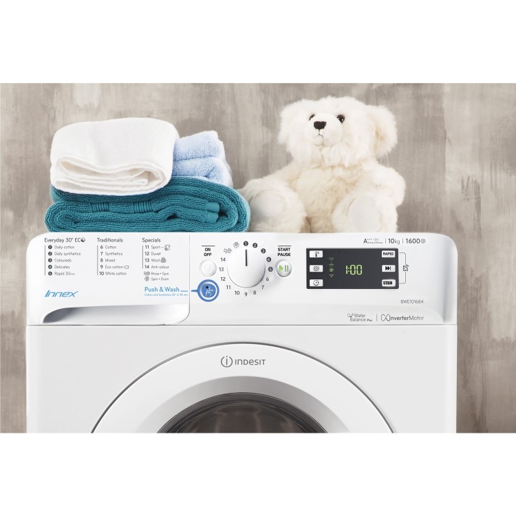 Indesit BWE101684XWUK 10kg 1600rpm Freestanding Washing Machine - White